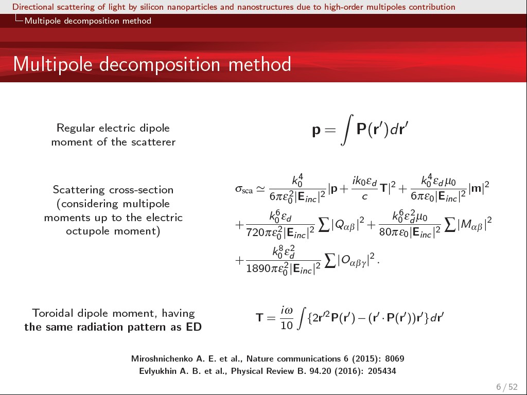 Multipole decomposition method