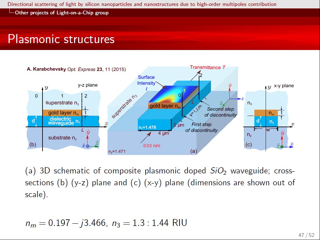 Plasmonic structures