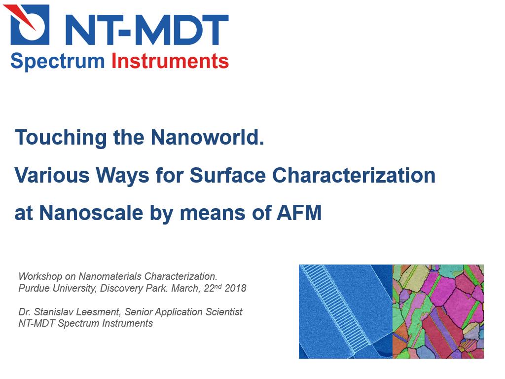 Workshop on Nanomaterials Characterization Part 2