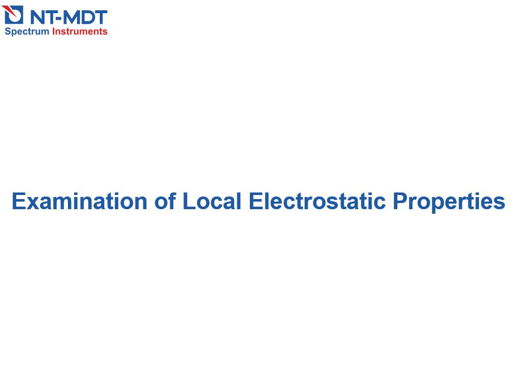 Examination of Local Electrostatic Properties
