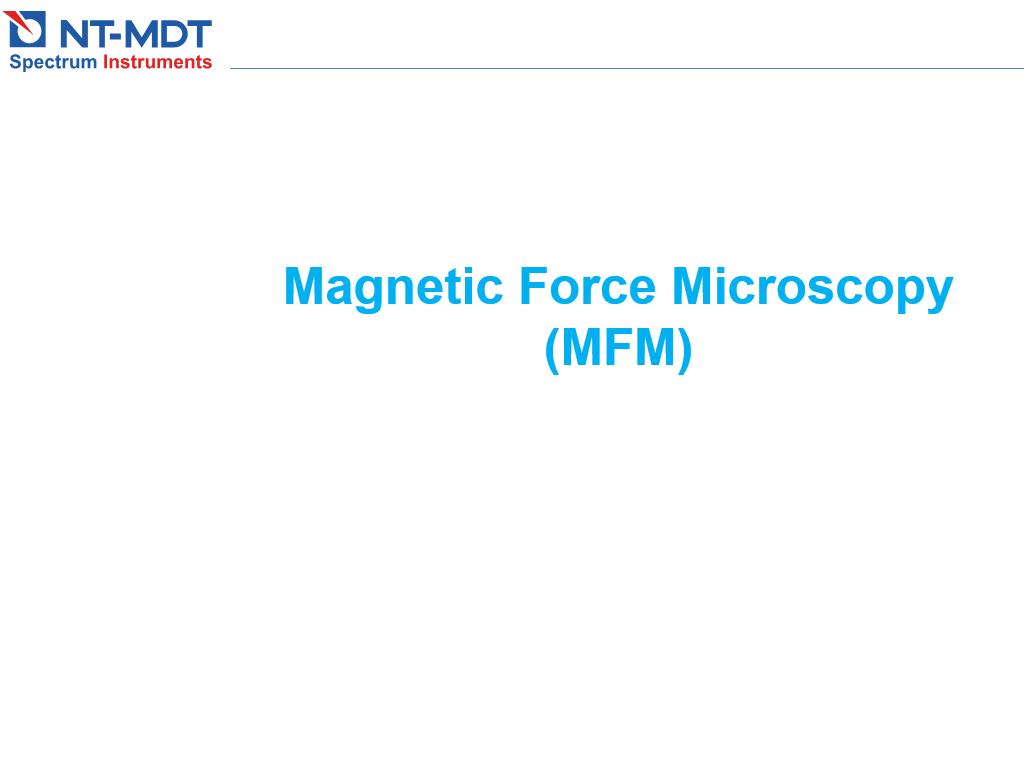 Magnetic Force Microscopy (MFM)