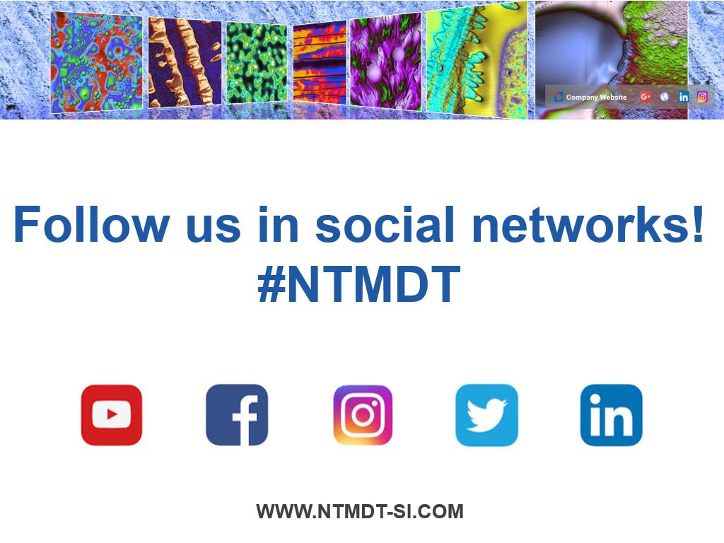 Follow us in social networks! #NTMDT