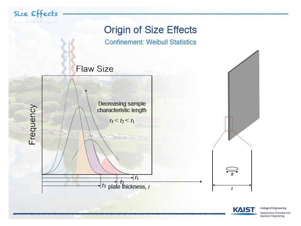 Origin of Size Effects Conﬁnement: Weibull Statistics