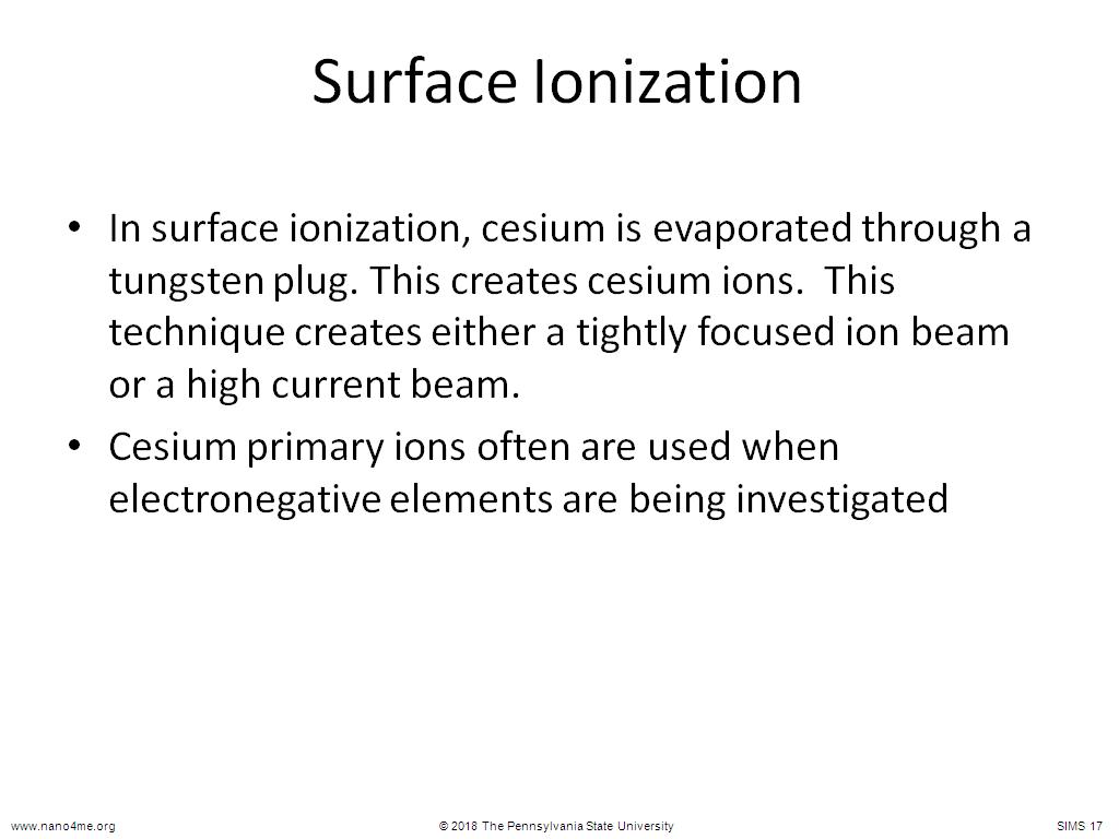 Surface Ionization