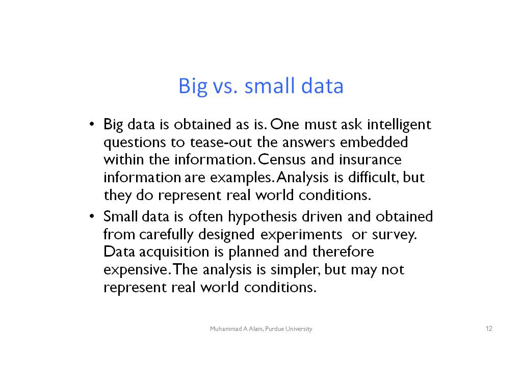 Big vs. small data