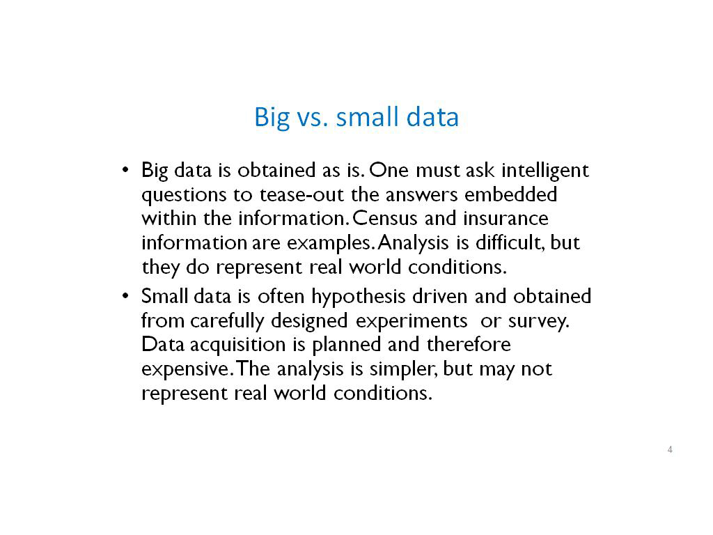 Big vs. small data