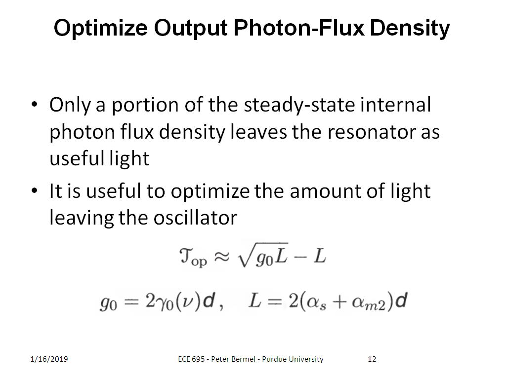 Optimize Output Photon-Flux Density
