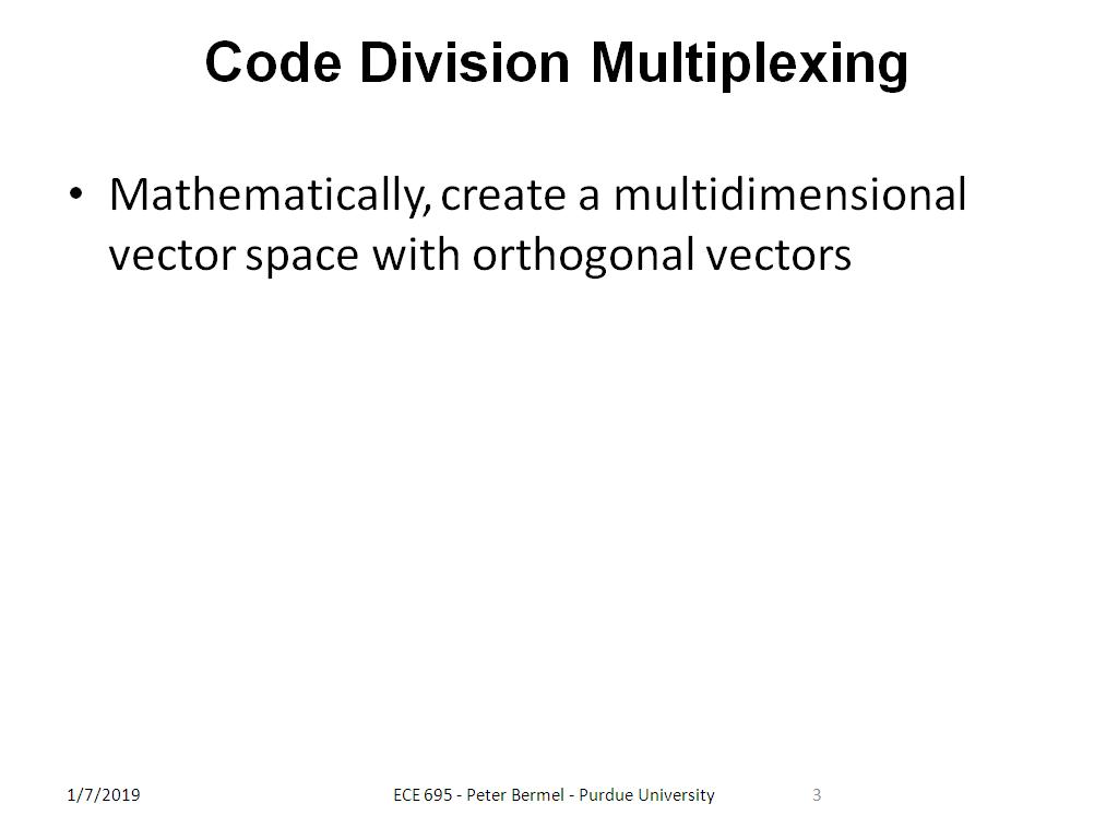 Code Division Multiplexing