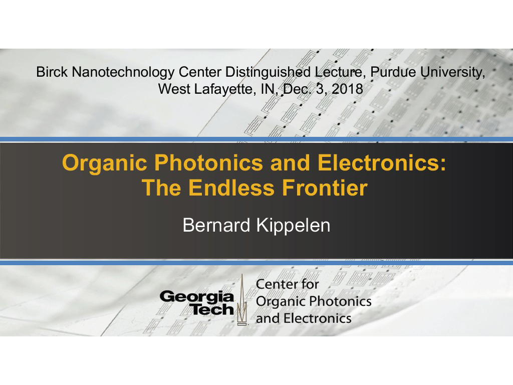 Organic Photonics and Electronics: The Endless Frontier
