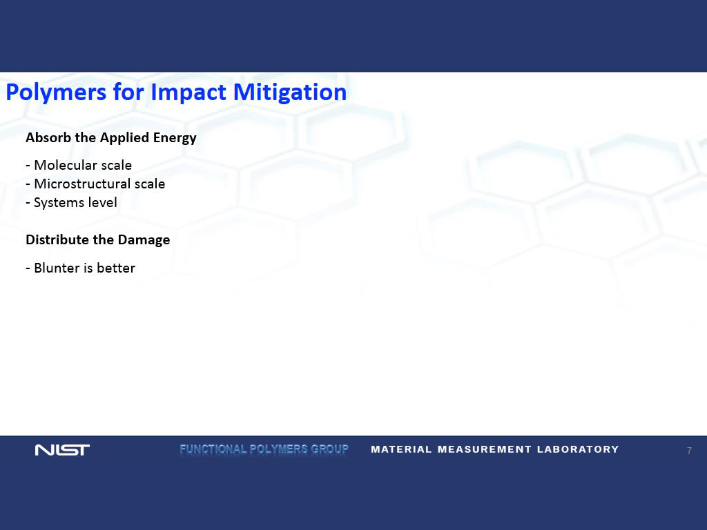 Polymers for Impact Mitigation