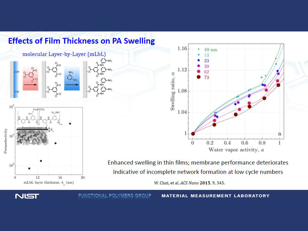Effects of Film Thickness on PA Swelling