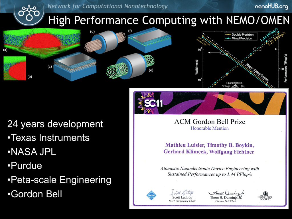 High Performance Computing with NEMO/OMEN
