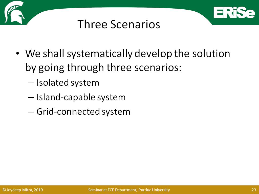 Three Scenarios