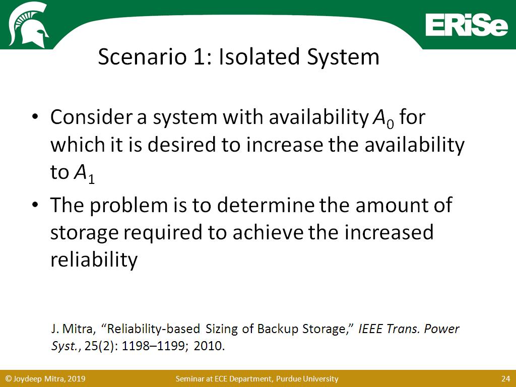Scenario 1: Isolated System