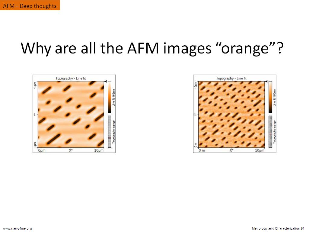 Why are all the AFM images 