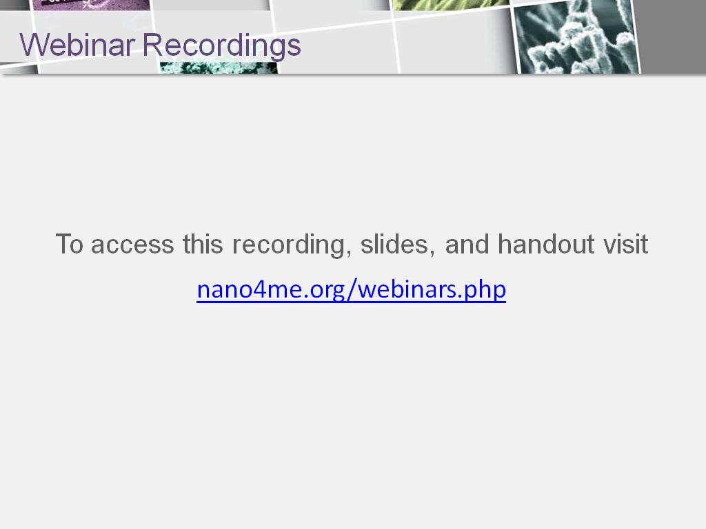 Webinar Recordings