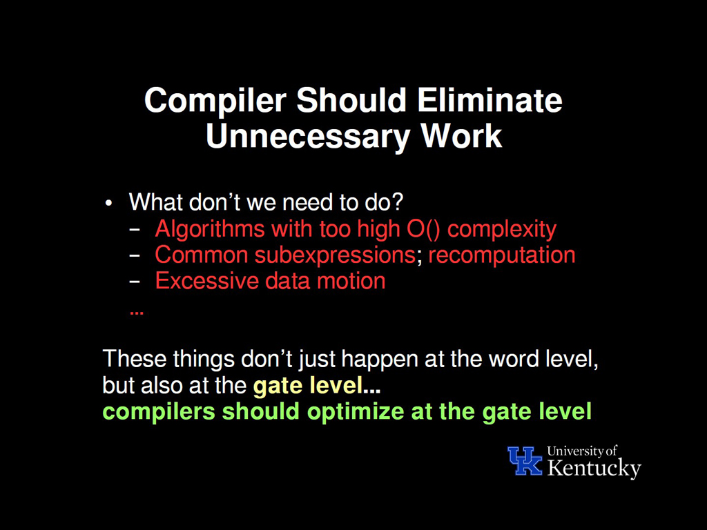 Compiler Should Eliminate Unnecessary Work