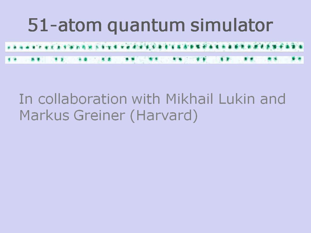 51-atom quantum simulator