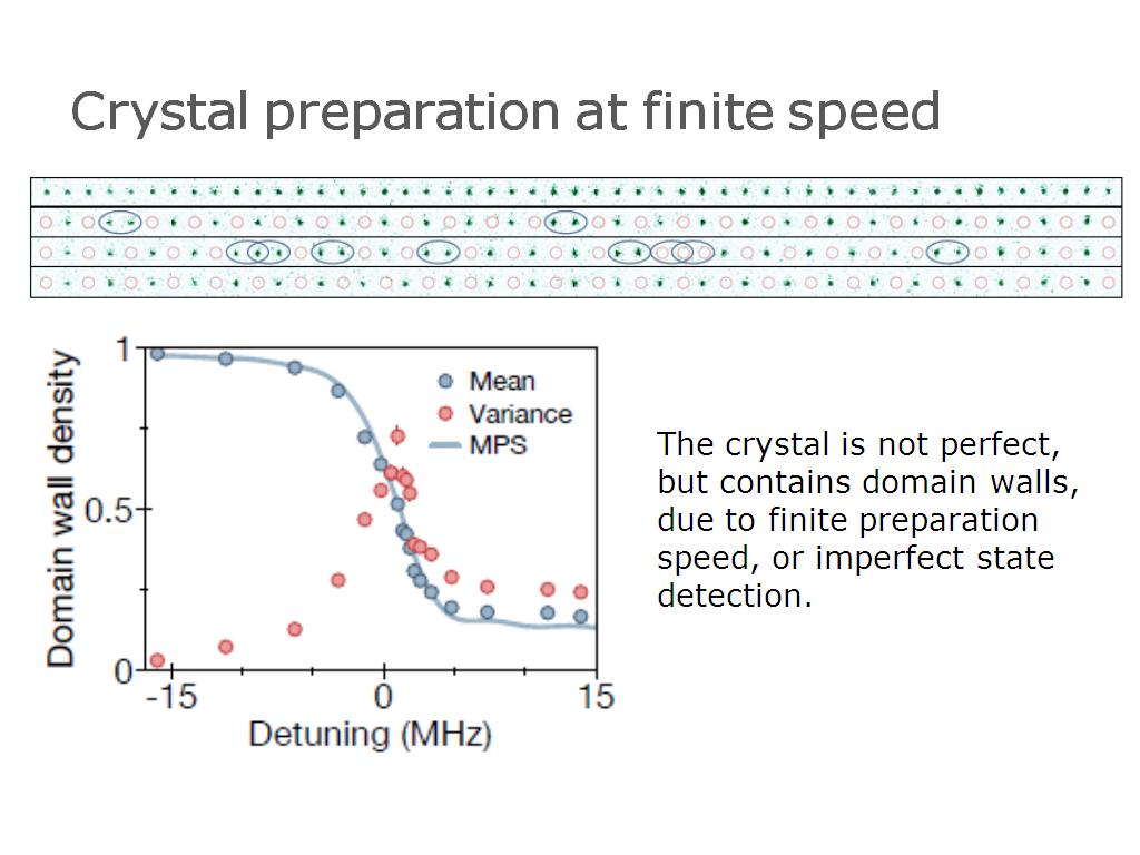 Crystal preparation at finite speed