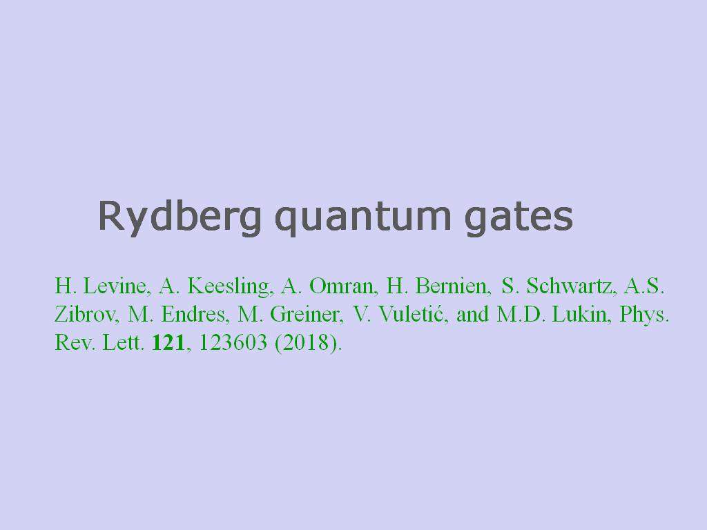Rydberg quantum gates