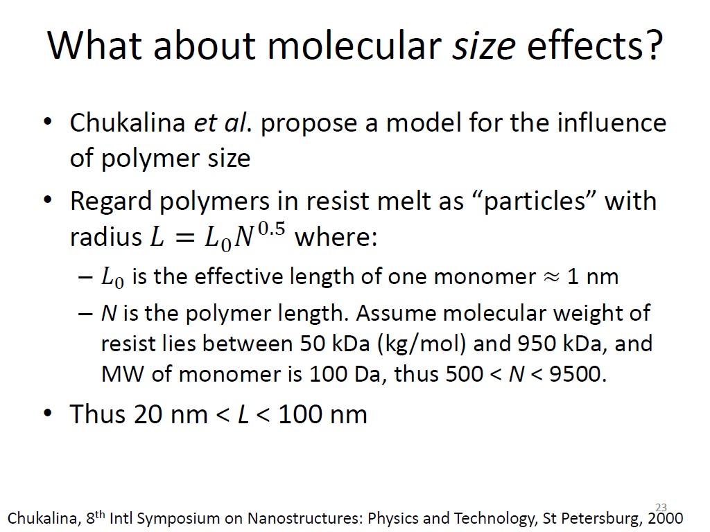 What about molecular size effects?