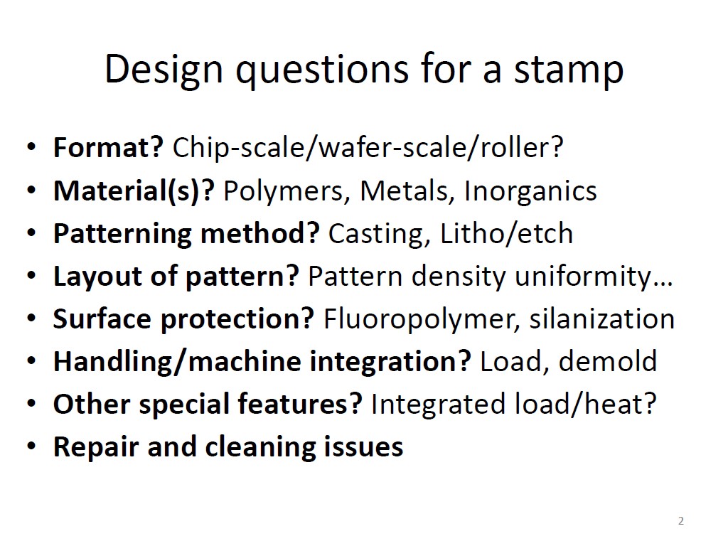 Design questions for a stamp Format?