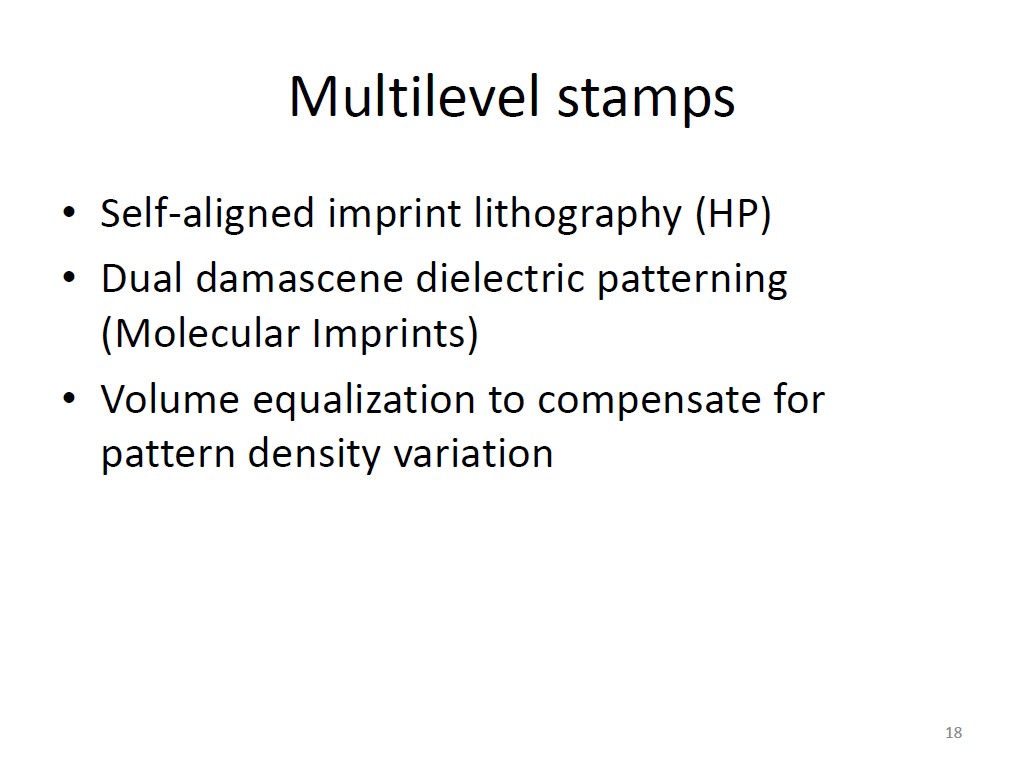Multilevel stamps