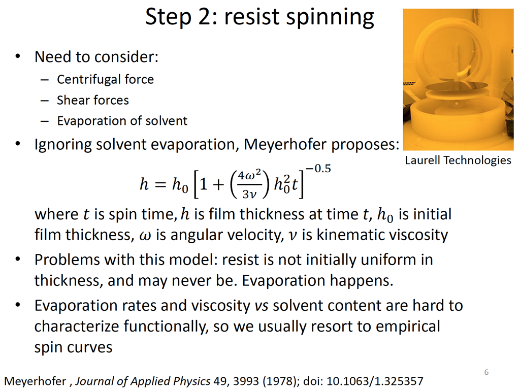 Step 2: resist spinning