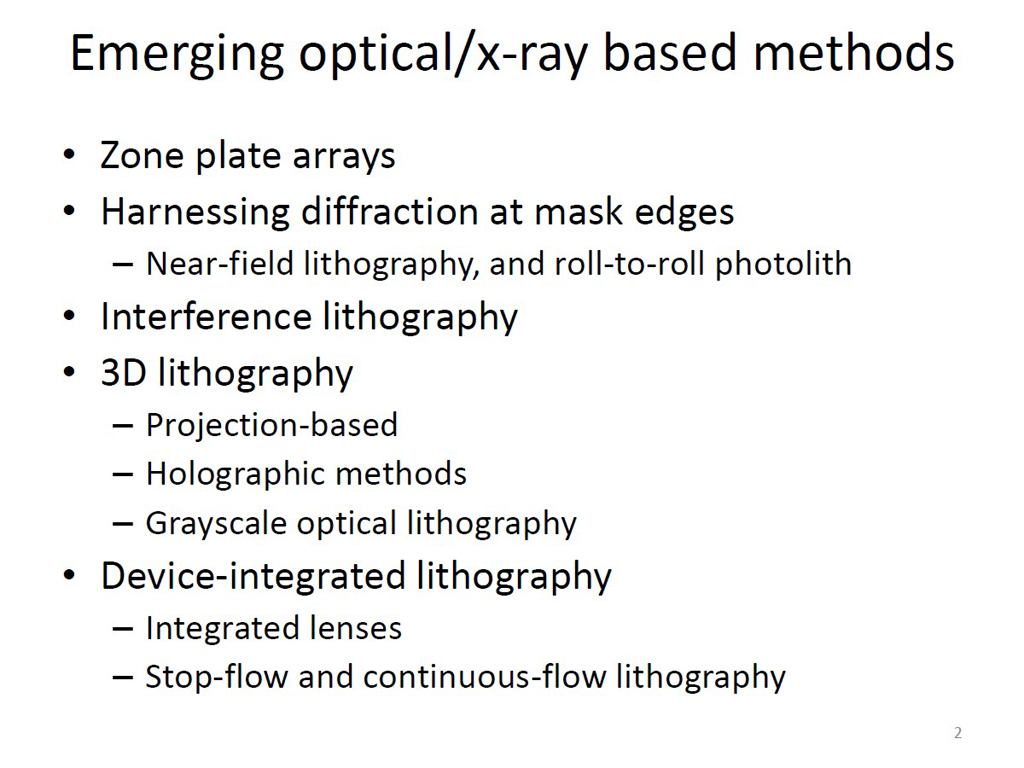 Emerging optical/x-ray based methods