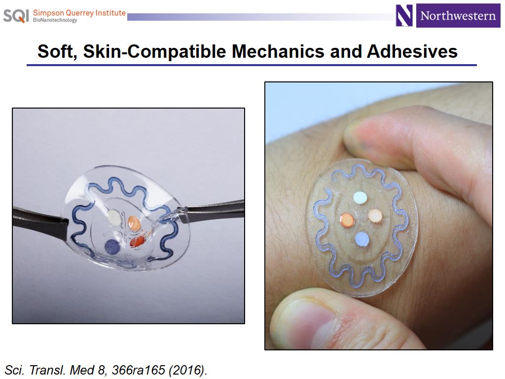 Soft, Skin-Compatible Mechanics and Adhesives