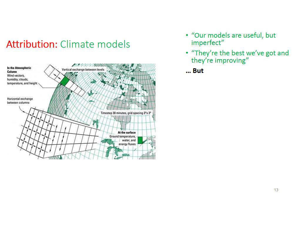 Attribution: Climate models