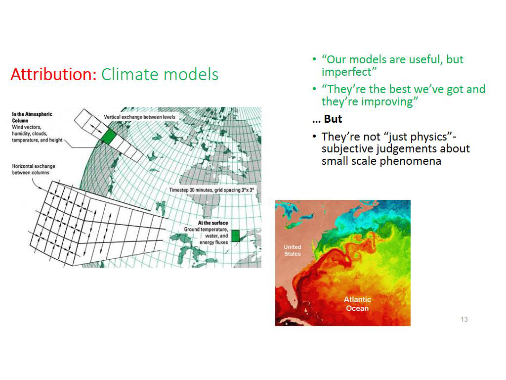 Attribution: Climate models