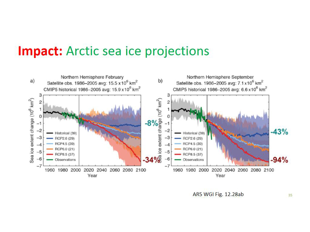 Impact: Arctic sea ice projections