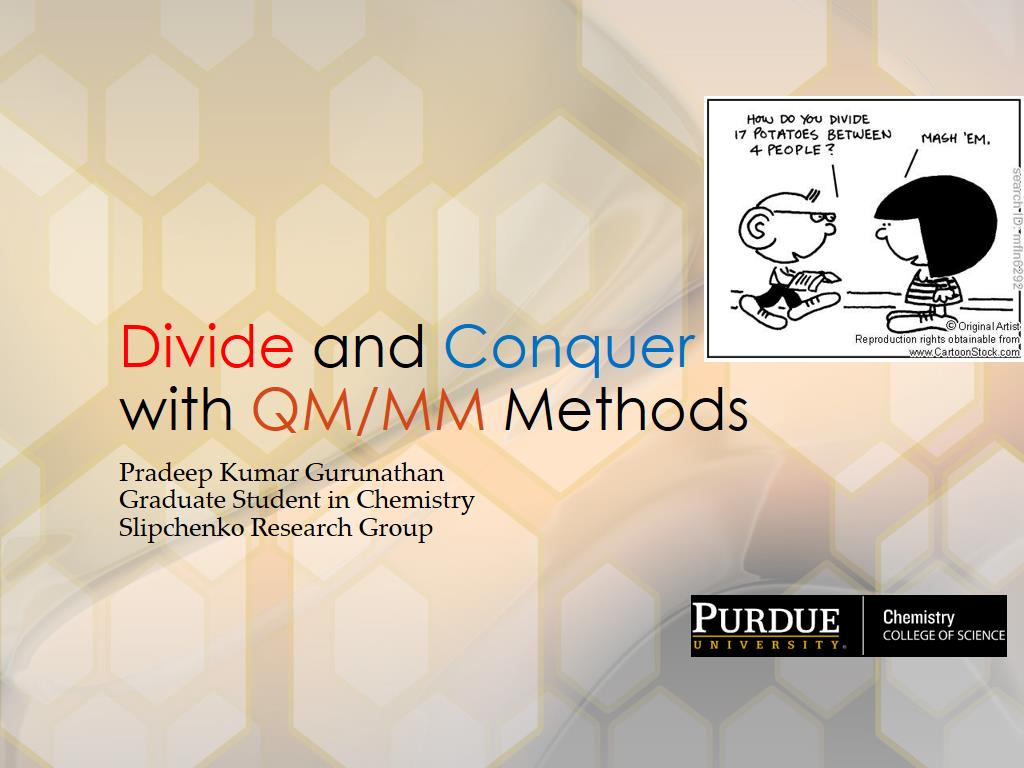 Divide and Conquer with QM/MM Methods