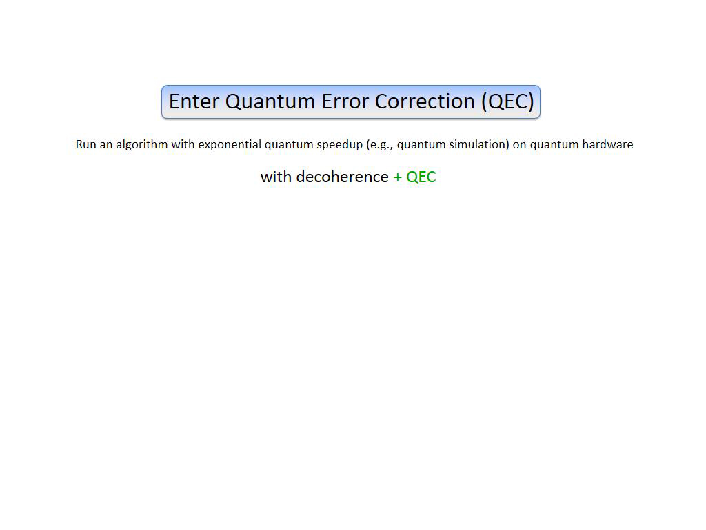 Enter Quantum Error Correction (QEC)