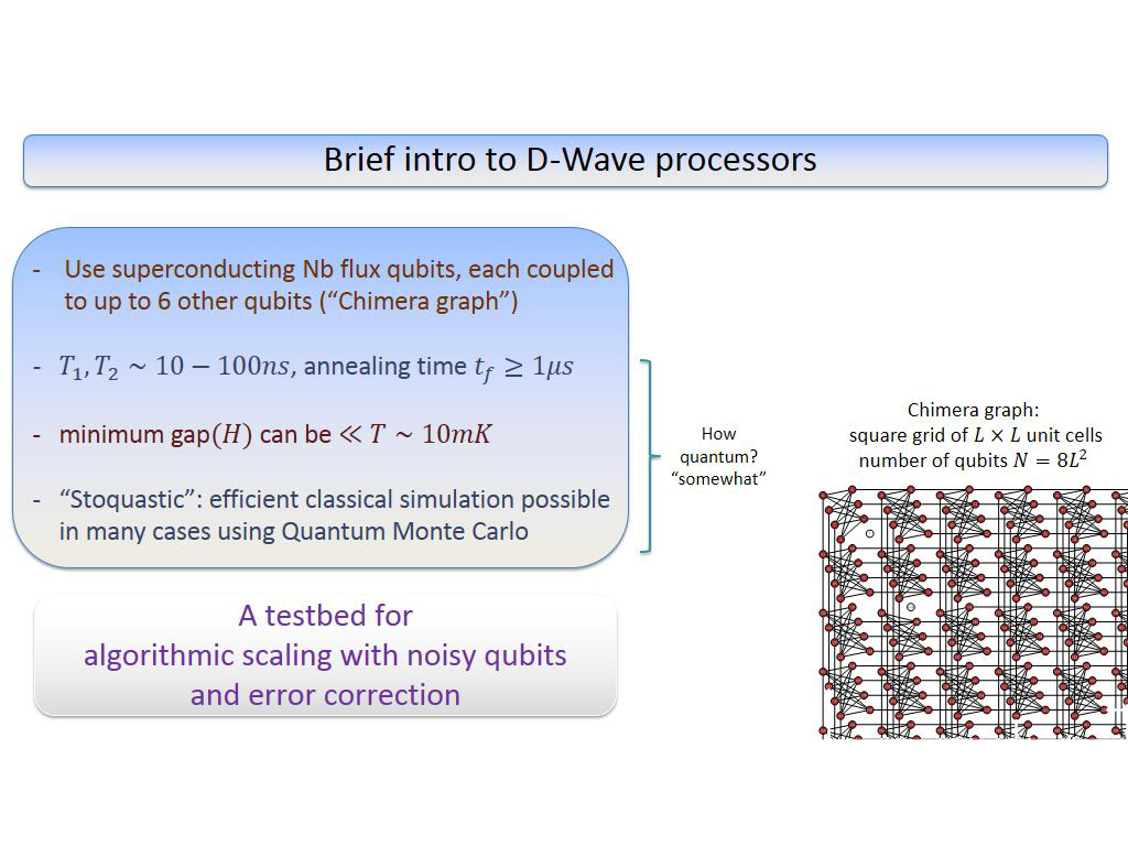 Brief intro to D-Wave processors