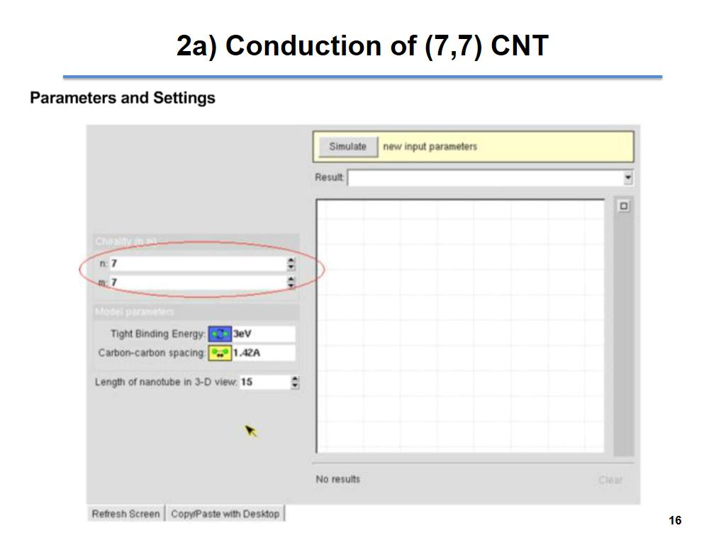 2a) Conduction of (7,7) CNT