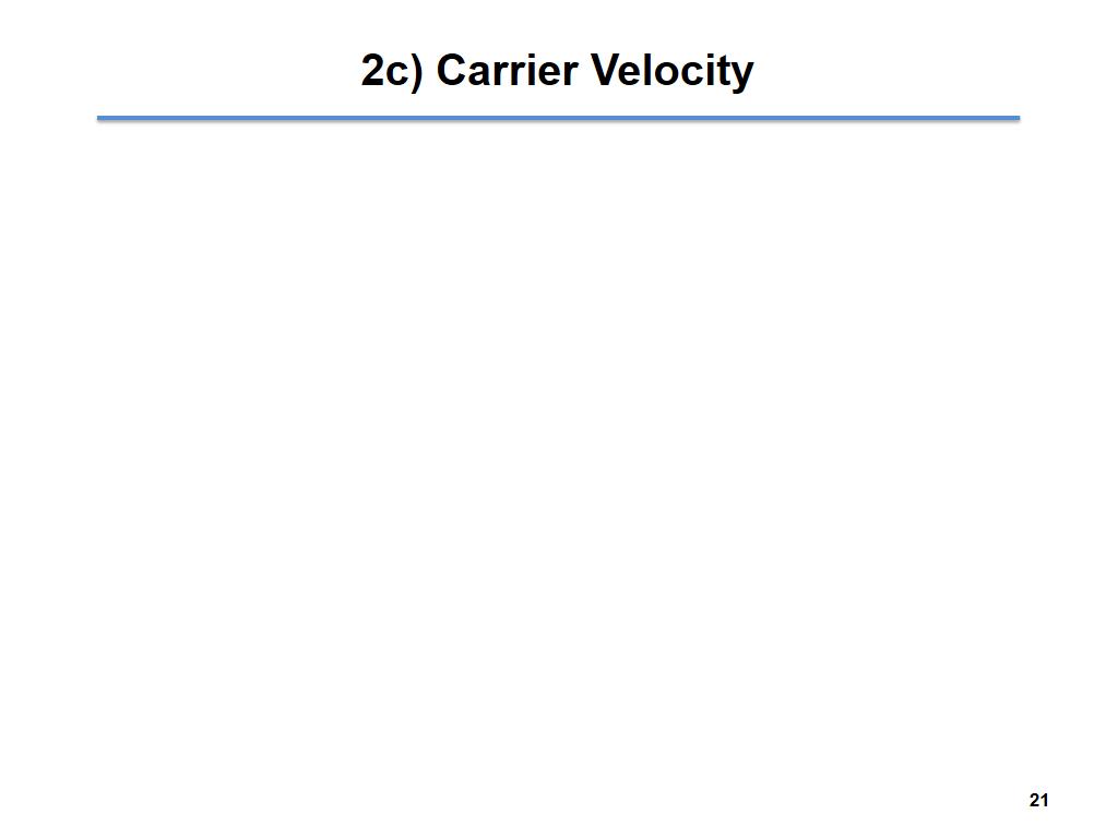 2c) Carrier Velocity