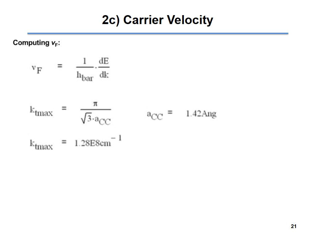 2c) Carrier Velocity