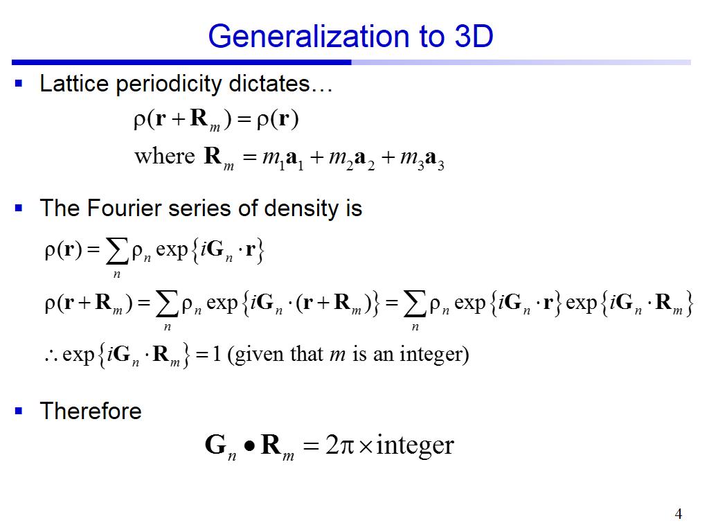 Generalization to 3D