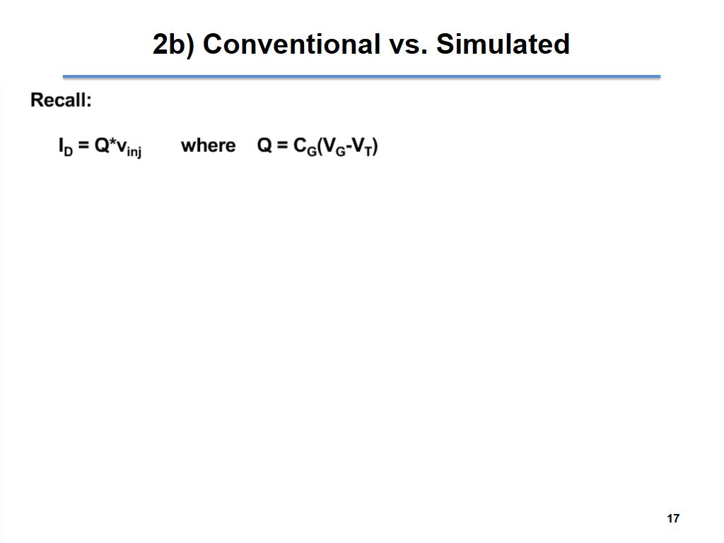 2b) Conventional vs. Simulated