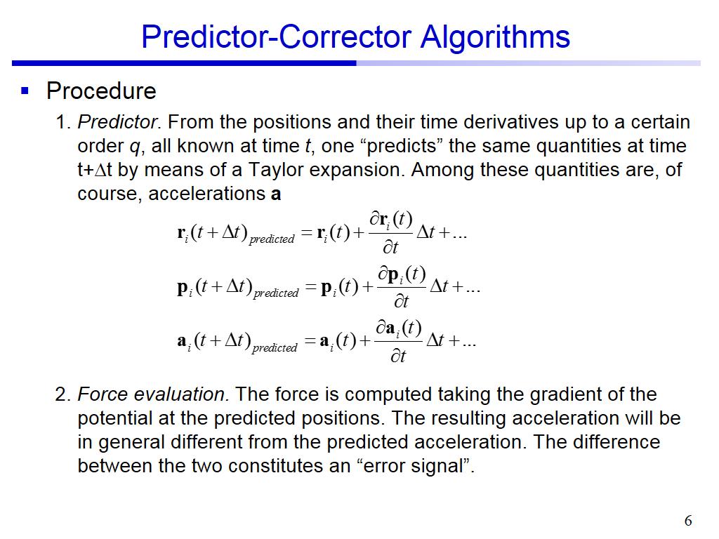 Predictor-Corrector Algorithms