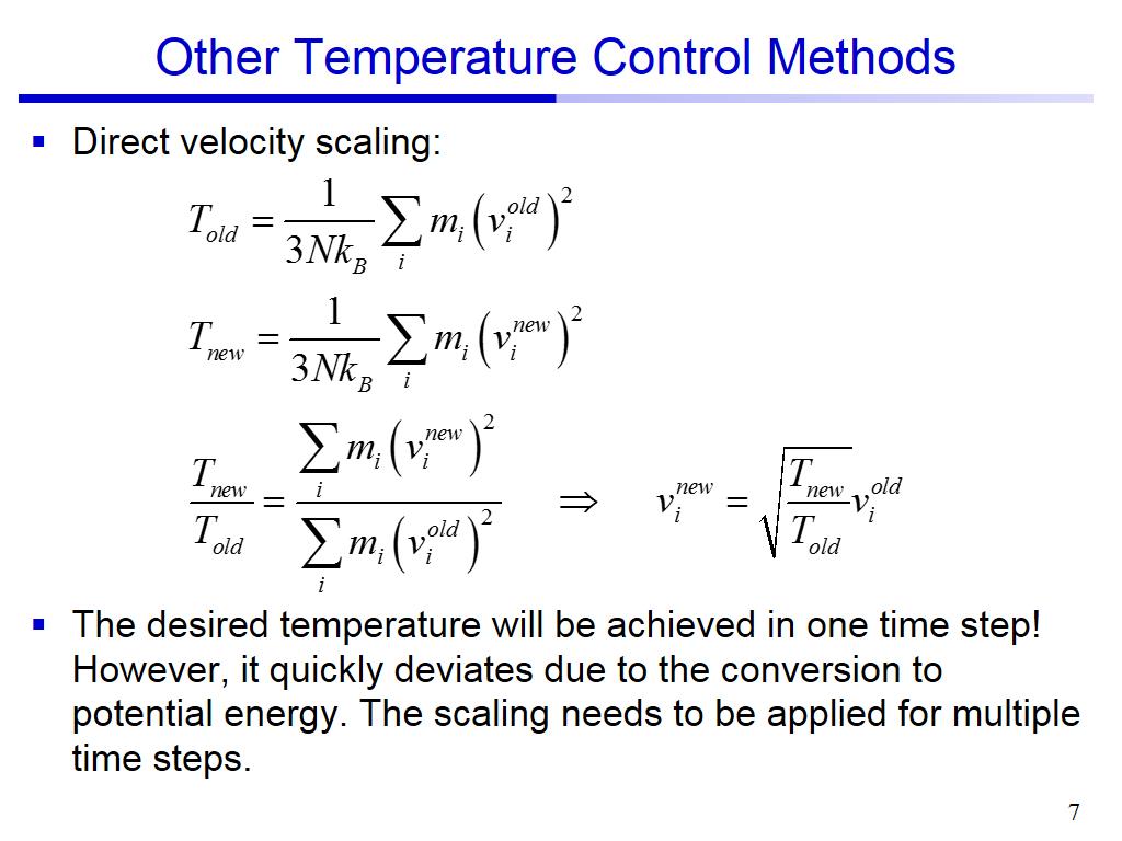Other Temperature Control Methods