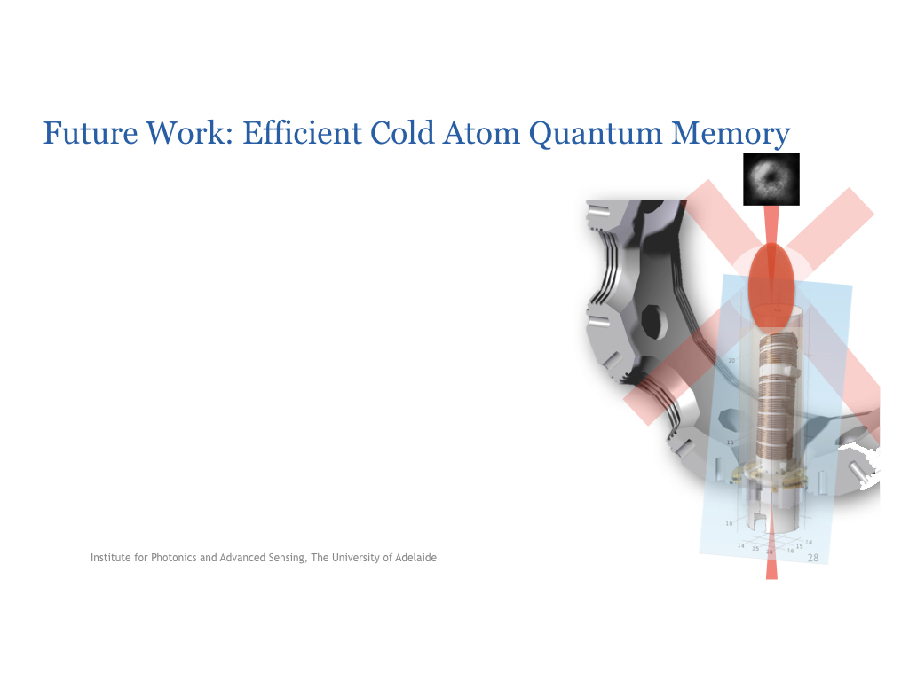 Future Work: Efficient Cold Atom Quantum Memory