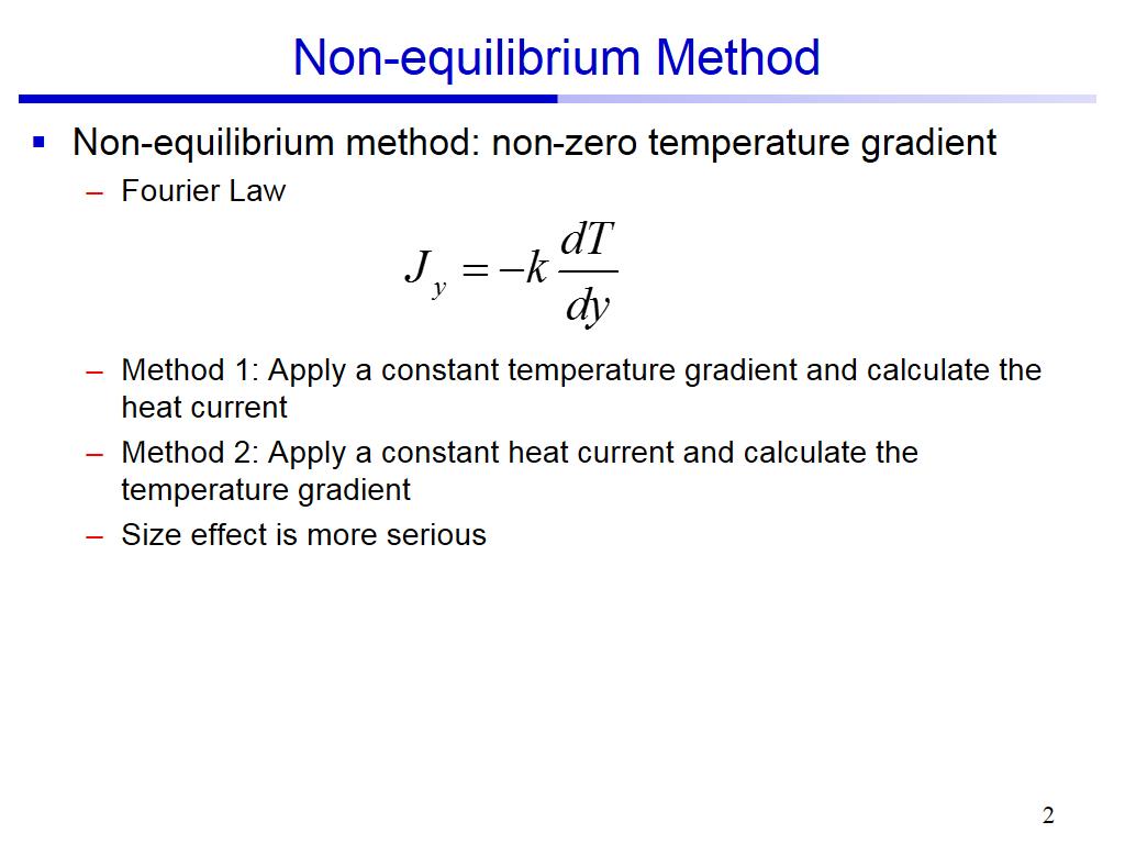 Non-equilibrium Method