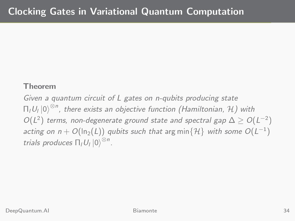 Clocking Gates in Variational Quantum Computation