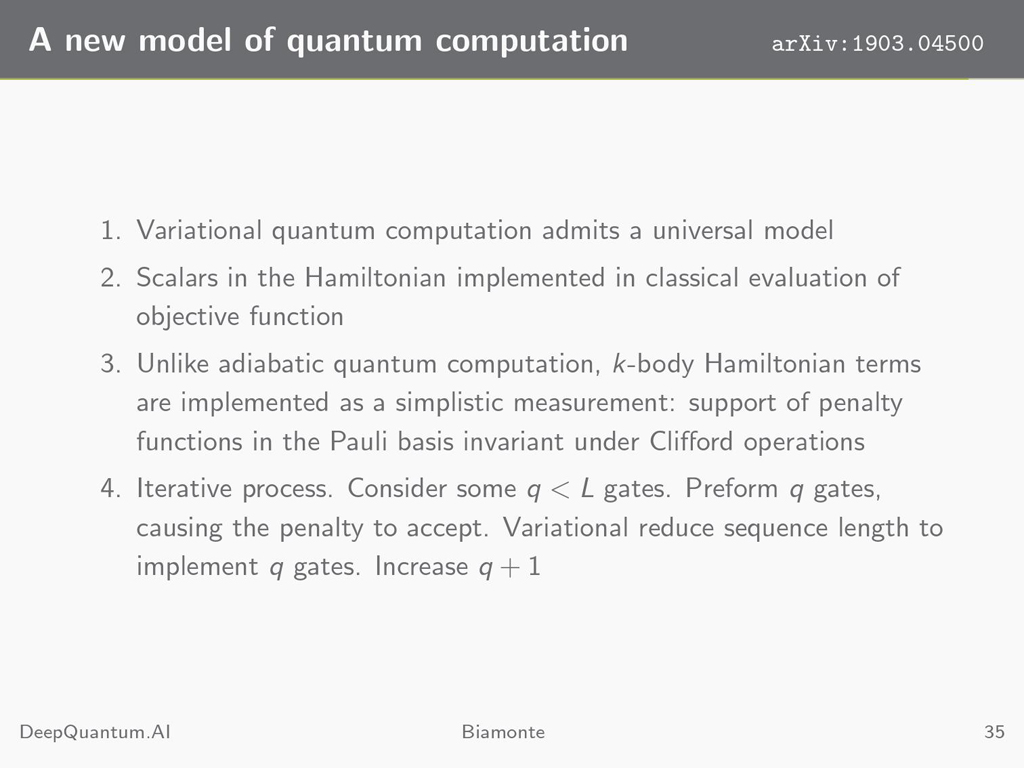 A new model of quantum computation
