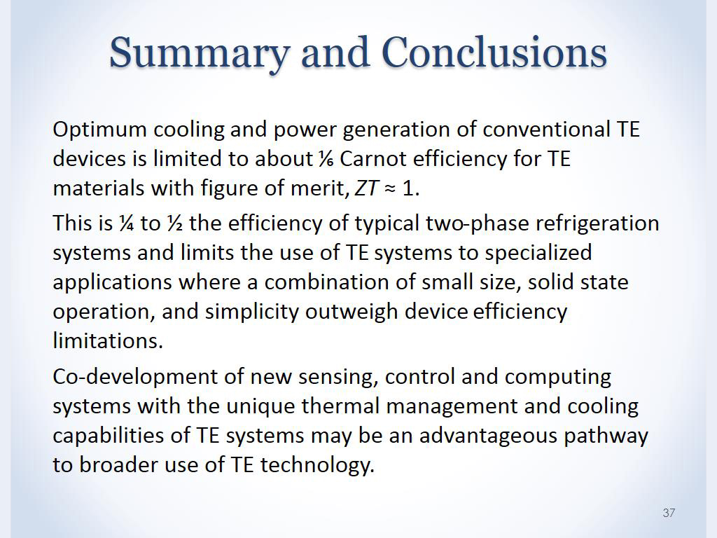 Summary and Conclusions