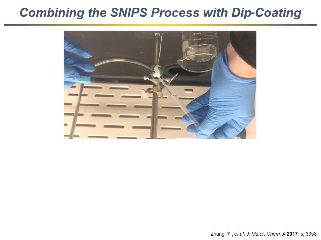 Combining the SNIPS Process with Dip-Coating
