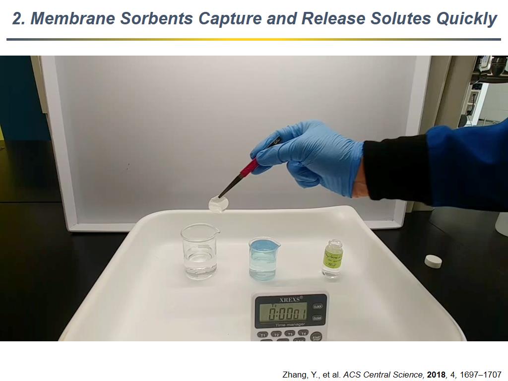 2. Membrane Sorbents Capture and Release Solutes Quickly